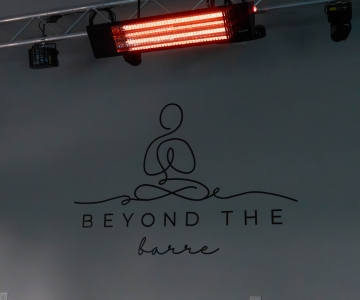 Infrared-heated fitness studio
